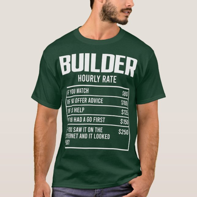 Manar Builder - Timtaxera för finstilt Gift-konstr T Shirt (Framsida)