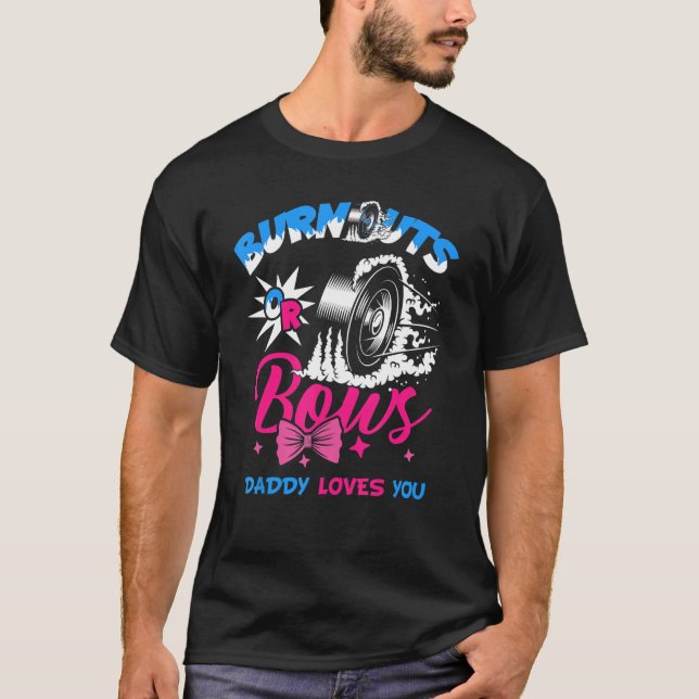 Manar Burnouts eller Bows Gender Reveal Baby P Y A T Shirt (Framsida)
