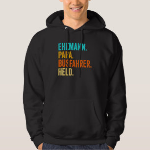 Manar Buss-chaufförskolan Pappa Far Buss Coach Sch Hoodie
