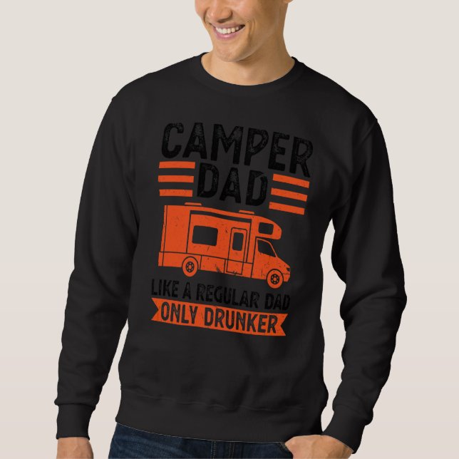 Manar Camper Pappa som en vanlig Pappa-rrunker Ca Lång Ärmad Tröja (Framsida)