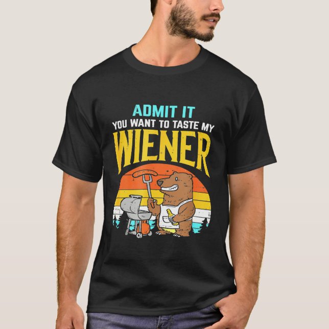 Manar Camping Grizzly Bear Animal Pun T Shirt (Framsida)