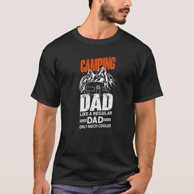 Manar Camping Pappa Camper Caravan Camping 5 T Shirt (Framsida)