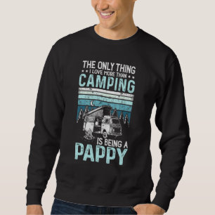 Manar Camping Pappa Papaw Retro Vintage Exdoor Gra Lång Ärmad Tröja