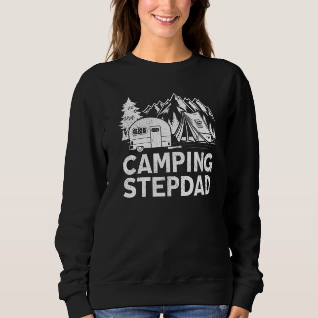 Manar Camping Stepdad utomhus Mountain Camping Fa T Shirt (Framsida)