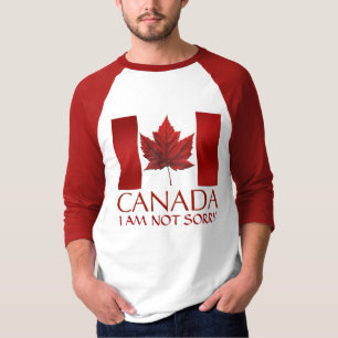 Manar Canada Flagga Baseball Jersey Förlåt Shirt Tee Shirt