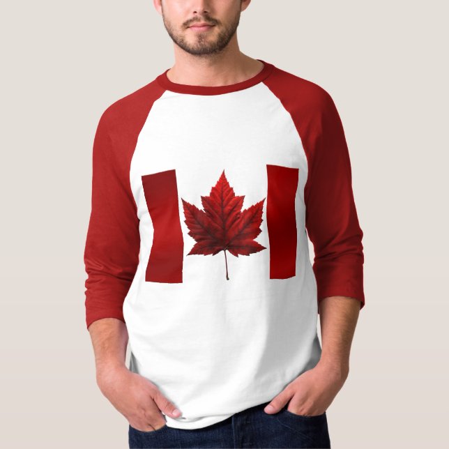 Manar Canada Flagga Baseball Jersey Souvenir Shirt Tröja (Framsida)