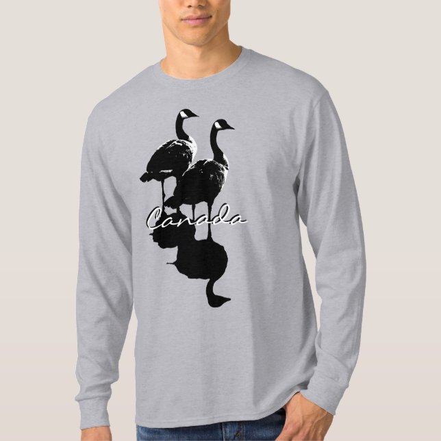 Manar Canada Goose Shirt Långärmad Kanada Shirt Tee Shirt (Framsida)