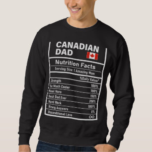 Manar Canadian Pappa Nutrition Facts Fars dag Nat Lång Ärmad Tröja