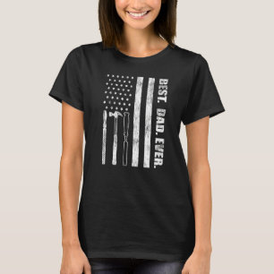 Manar Carpenter Pappa USA flagga Best WoodArbetare T Shirt