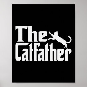 Manar Cat Far Kattunge Pappa, Fars dag Meow Kattdj Poster