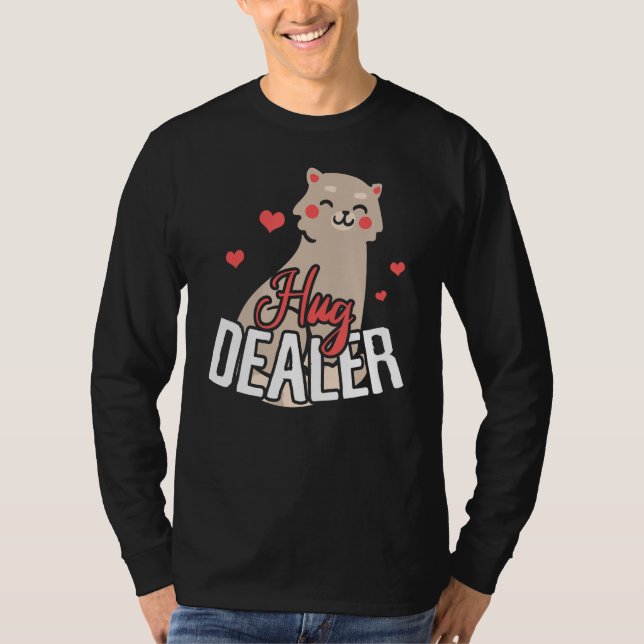 Manar Cat Hug Dealer T Shirt (Framsida)