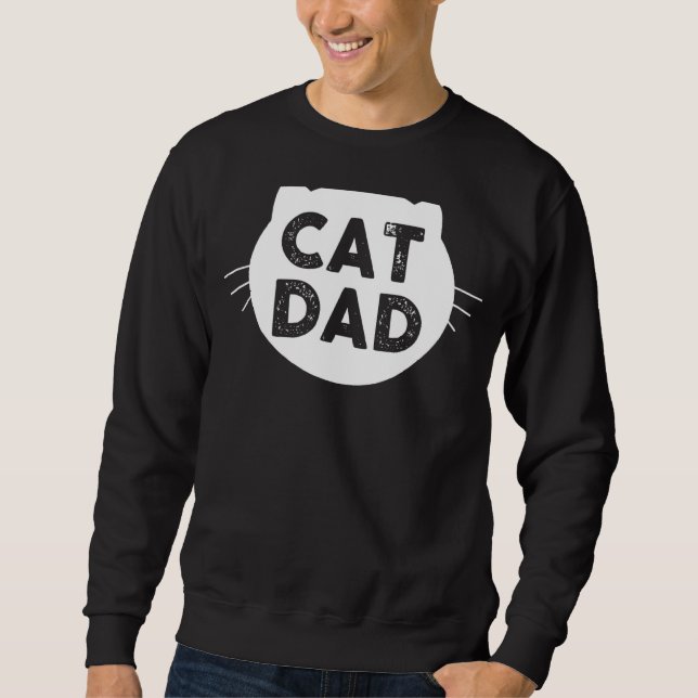Manar Cat Pappa Lång Ärmad Tröja (Framsida)