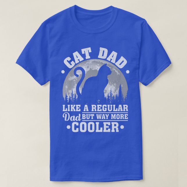 Manar Cat Pappa som en vanlig Pappa Funny Cat Far T Shirt (Design framsida)