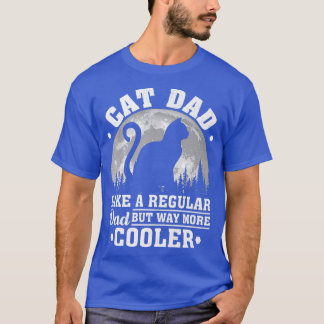 Manar Cat Pappa som en vanlig Pappa Funny Cat Far T Shirt