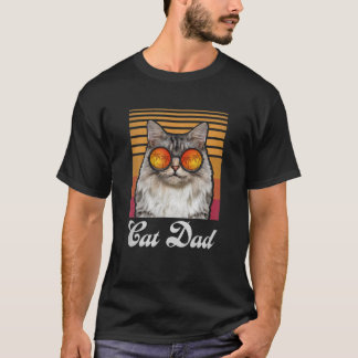 Manar Cat Pappa Vintage Stil Cat Lover Funny Far T Shirt
