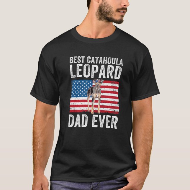 Manar Catahoula Pappa Catahoula Leopard Hund USA A T Shirt (Framsida)