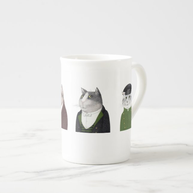 MANAR CATS Bone China Mugg Benporslin Mugg (Framsida höger)