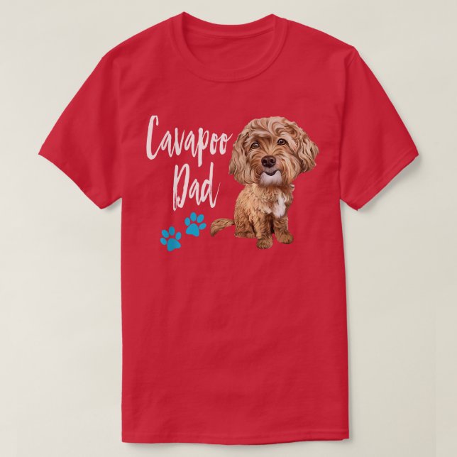 Manar Cavapoo Pappa Cavapoo Älskare Cute Funny Des T Shirt (Design framsida)