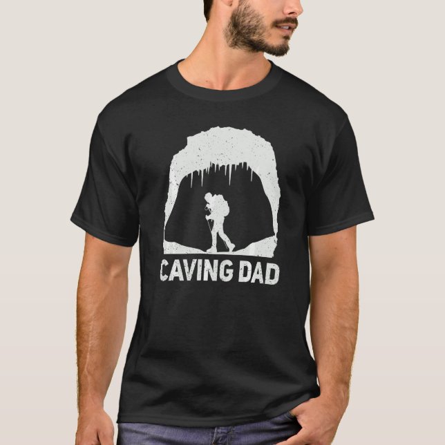 Manar Cave Pappa Spelunkers Cave Far T Shirt (Framsida)