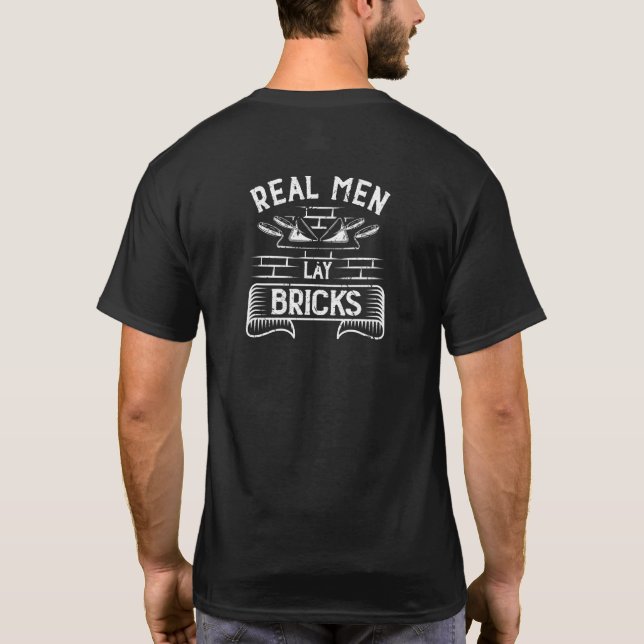 Manar Cement Mason Real Manar Ljugit Brickayer T Shirt (Baksida)