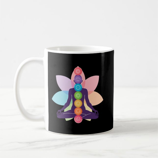 Manar Chakra Meditation Just lite Chakra Andlig Kaffemugg (Vänster)