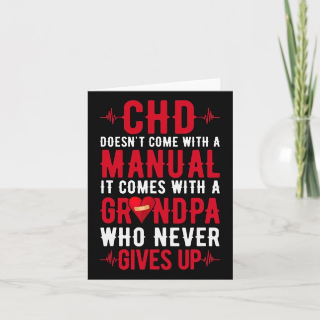 Manar Chd Warrior Grandpa Ge Up Congenital Kort (Framsida)
