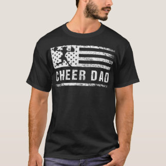 Manar Cheer Pappa American Flagga Cheerlead Patrio T Shirt