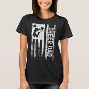 Manar Cheer Pappa Vintage American Flagga Cheerl T Shirt