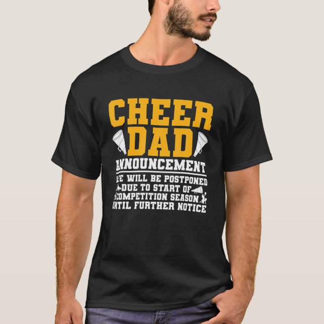 Manar Cheerlead Pappa Funny Cheer Pappa T Shirt (Framsida)