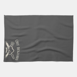 Manar Chef Custom Name Cooking BBQ Apron Kökshandduk