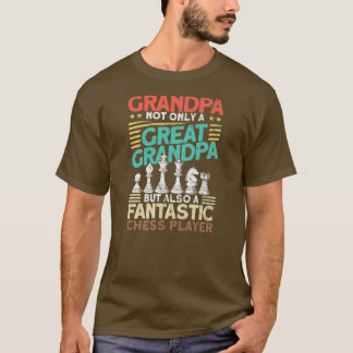 Manar Chess Grandpa Player Chess Älskare Chess T Shirt