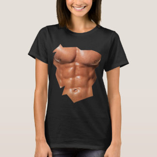 Manar Chest Sex Pack Abs lustiga låtsabb Muscles R T Shirt