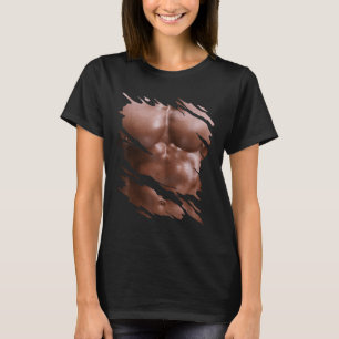 Manar Chest Sex Pack I Muscles BodyBuilder I Fake  T Shirt