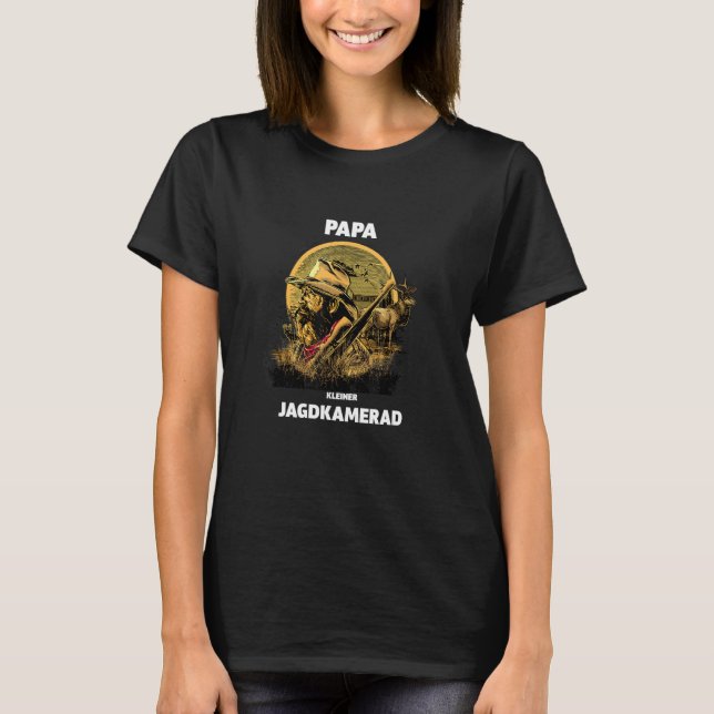 Manar Children's Hunter Son PappaLittle Hunting T Shirt (Framsida)