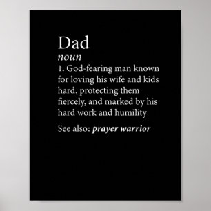 Manar Christian Pappa Definition Fars dag Shirt Poster