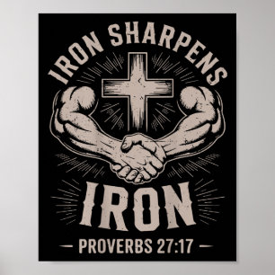 Manar Christian Workout Järn Sharpens Järn Proverb Poster