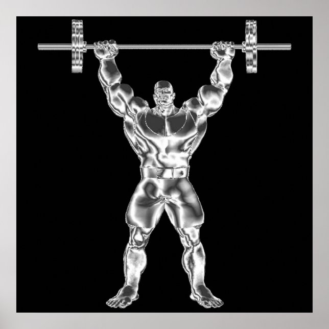 Manar Chrome Powerlifter Poster (Framsidan)