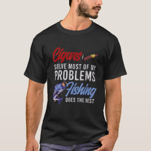 Manar Cigar Smoking Fishing Gift Cuban Cigars Smok T Shirt