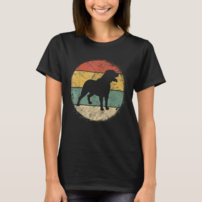 Manar Circular Retro Rottweiler Owner Rottie Pappa T Shirt (Framsida)
