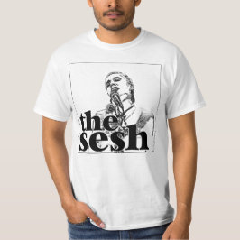 Manar "Claire Bryant i utslagsplats för Sesh" vit T-shirt
