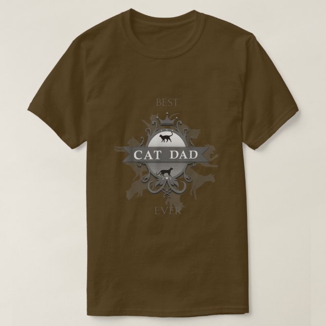 Manar Classic Best Cat Pappa någonsin Cute Kattung T Shirt (Design framsida)