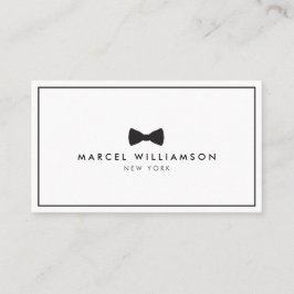 Manar Classic Bow Tie Logotyp Black/White Visitkort