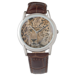 Manar Classic Watch/Wildlife Leopard Armbandsur