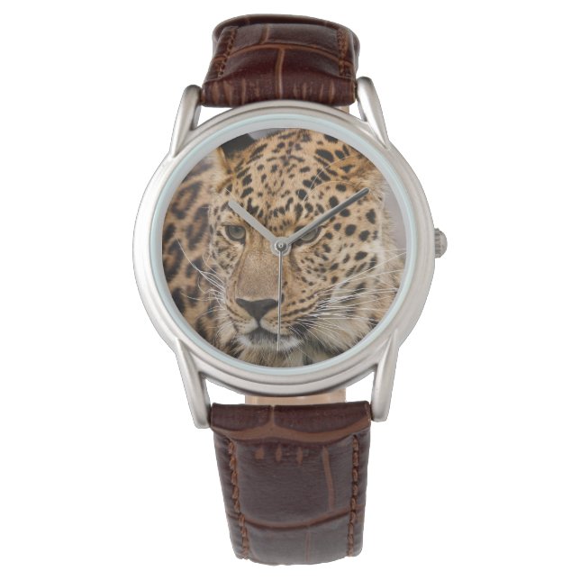 Manar Classic Watch/Wildlife Leopard Armbandsur (Framsida)