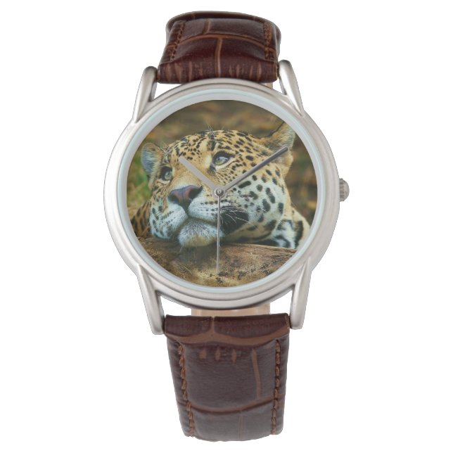 Manar Classic Watch/Wildlife Leopard Armbandsur (Framsida)