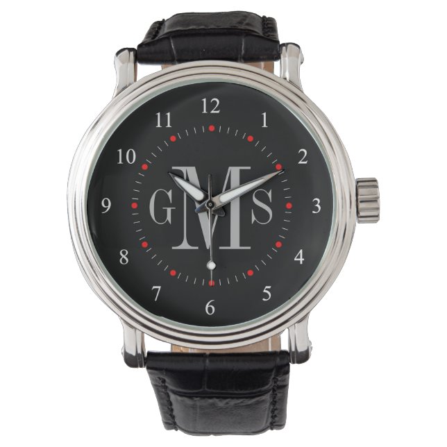 Manar Classy Personlig Monogram Watch Armbandsur (Framsida)