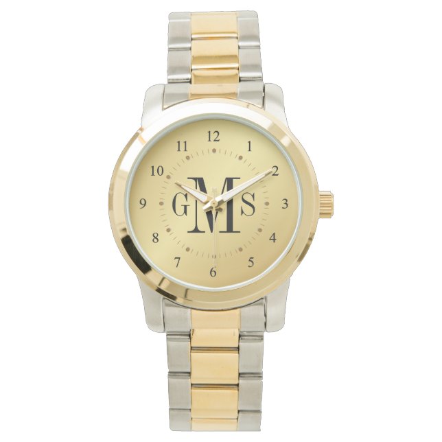Manar Classy Personlig Monogram Watch Armbandsur (Framsida)