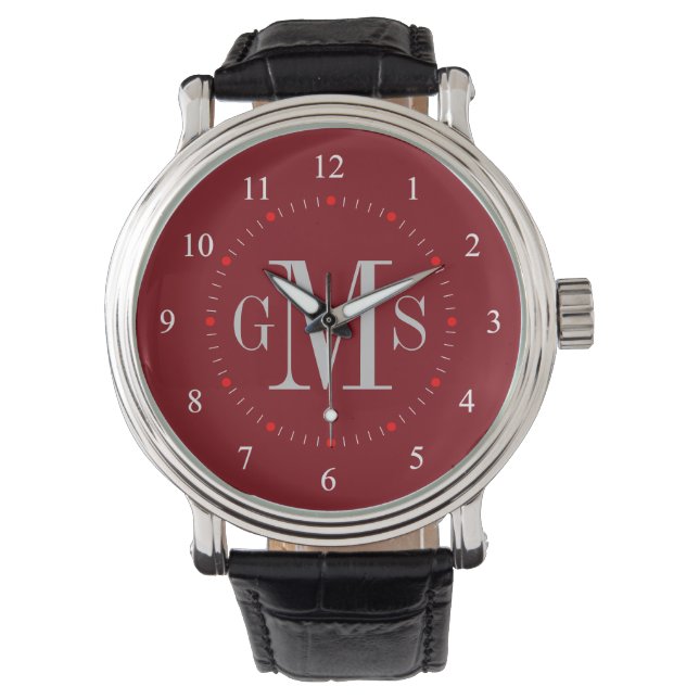 Manar Classy Personlig Monogram Watch Armbandsur (Framsida)