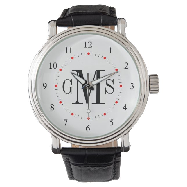 Manar Classy Personlig Monogram Watch Armbandsur (Framsida)