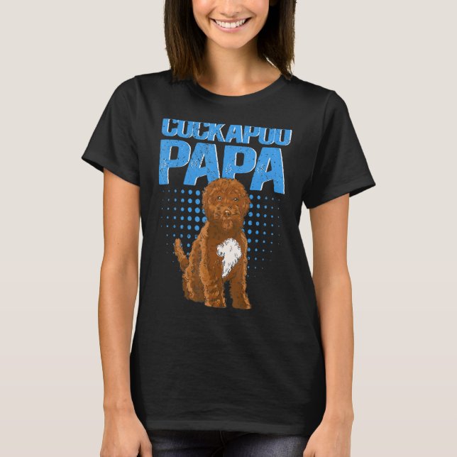 Manar Cockapoo Pappa Spoodle Hundägare Cockapoo 2 T Shirt (Framsida)